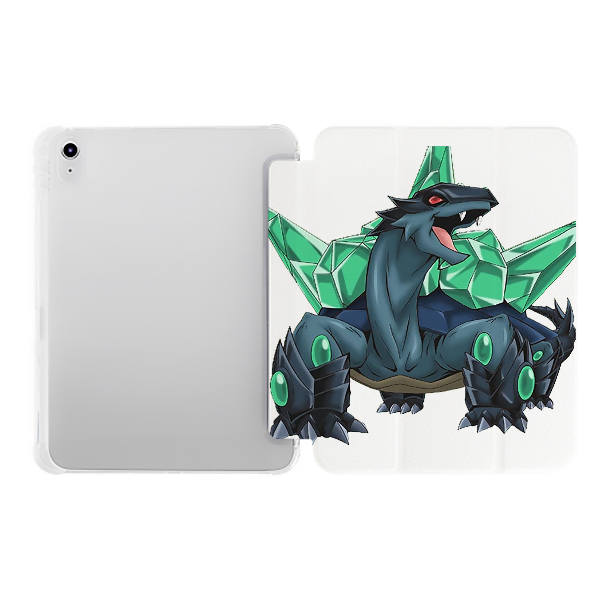 （画像用） 遊☆戯☆王 Yu-Gi-Oh! IPad ケース ペン収納付き 三つ折りスタンド PUレザー×シリコン 対応機種9.5/10.5/10.9インチ